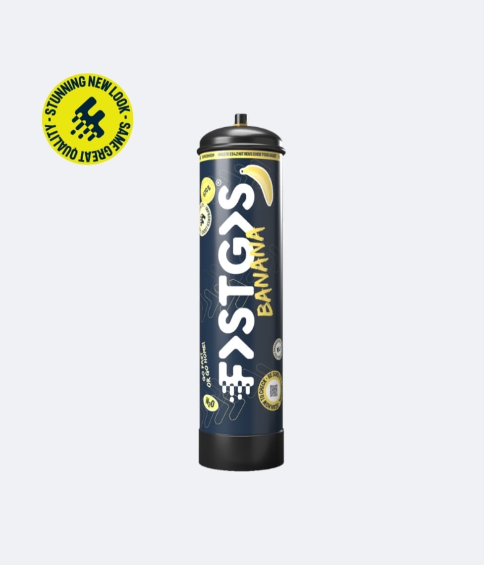 NUEVO FastGas Cargador De Crema Sabor Plátano 670g