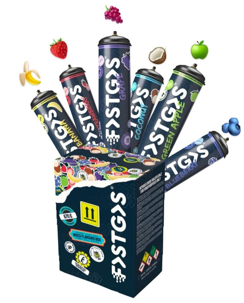 Pack 18 FastGas Cargador De Crema 670g